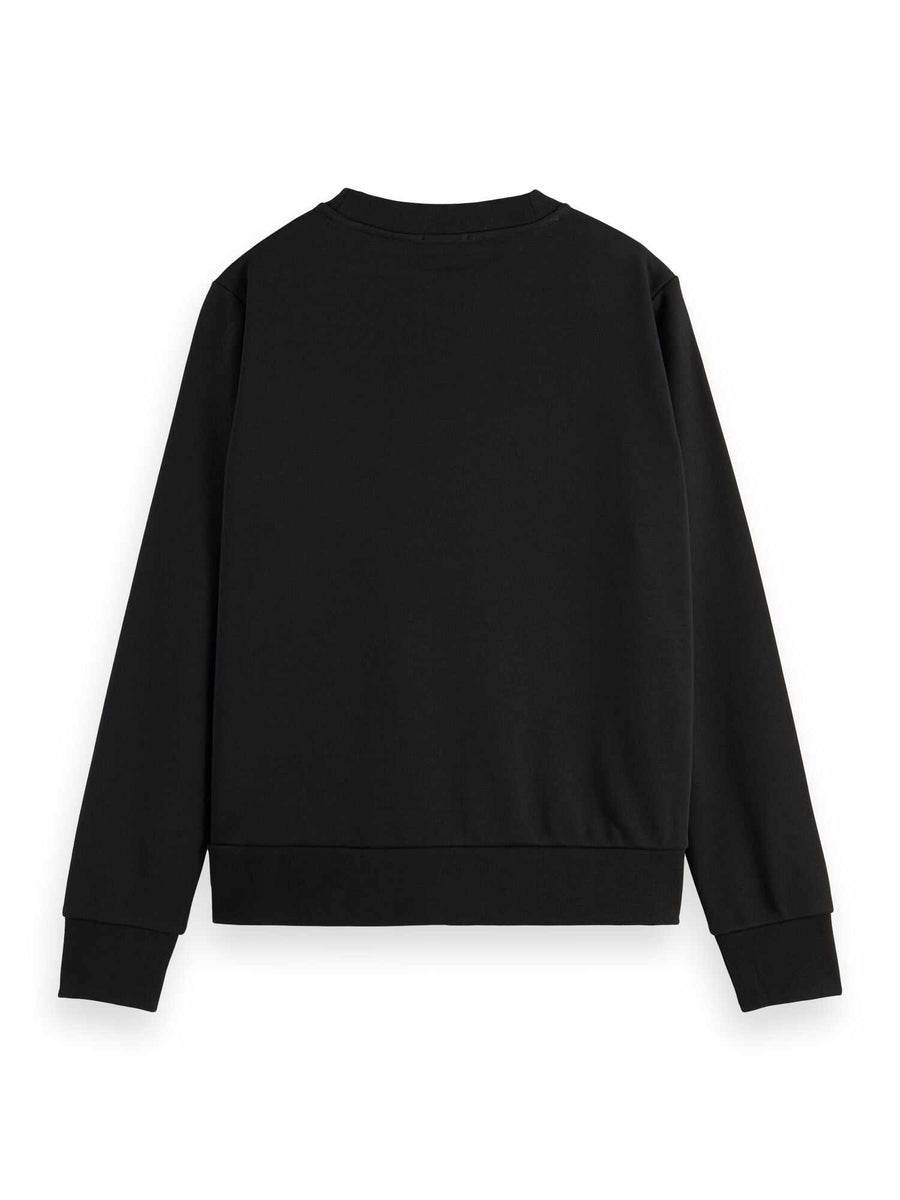 Scotch and Soda Regular Fit Sweatshirt with Artwork Black.