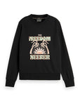 Scotch and Soda Regular Fit Sweatshirt with Artwork Black.