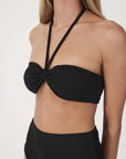 Zulu and Zephyr Black Textured Bandeau