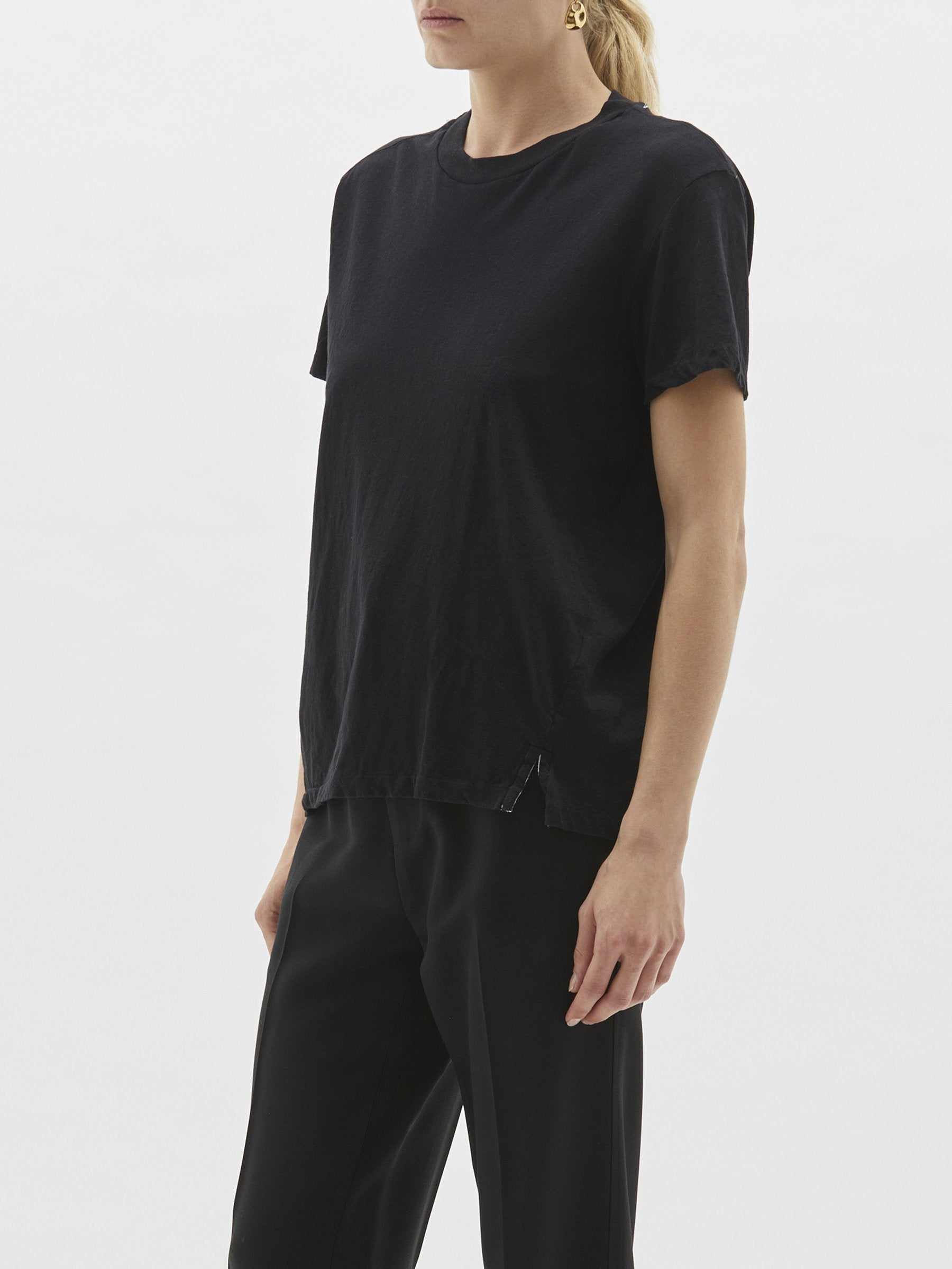 Bassike Slim Heritage Short Sleeve T/Shirt Black