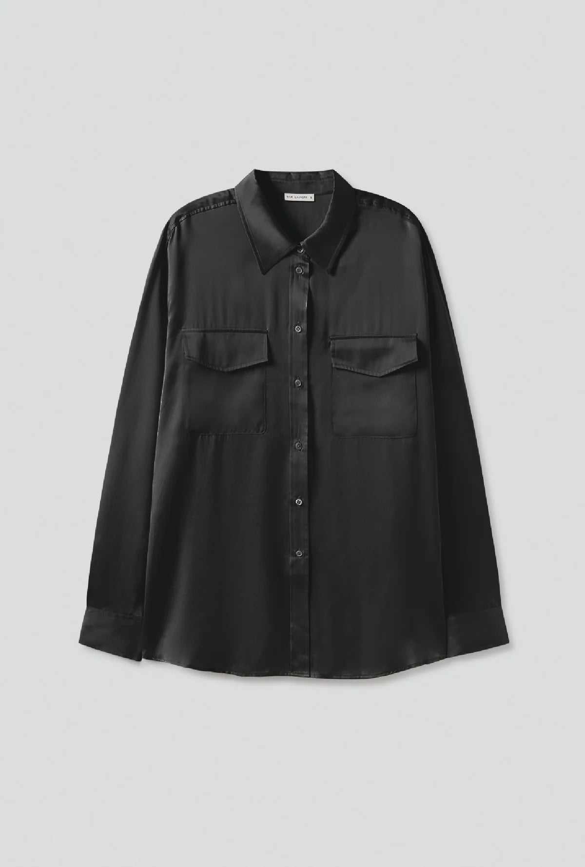 Silk Laundry Boyfriend Shirt Black