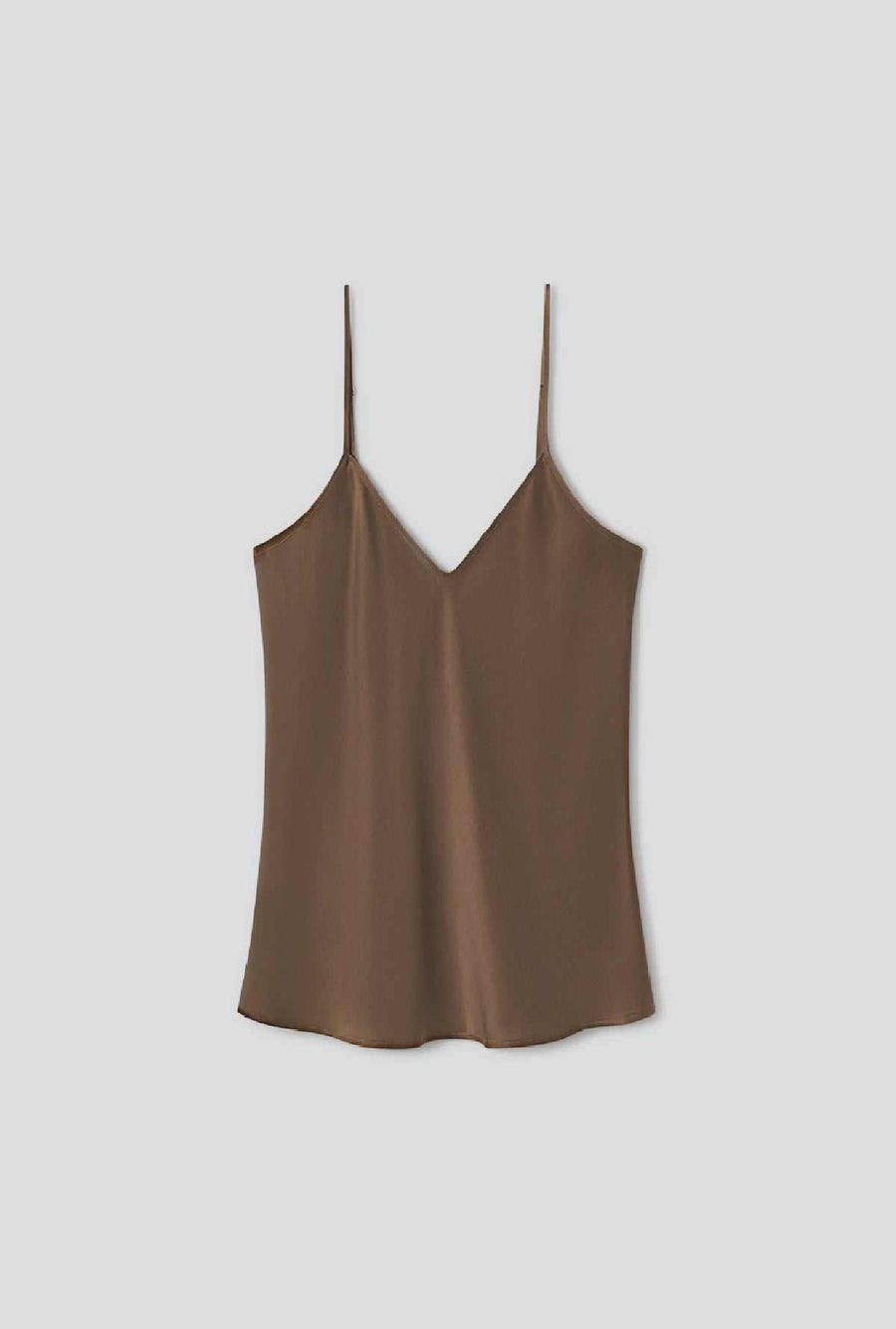 Silk Laundry Bias Cut Cami Dark Earth