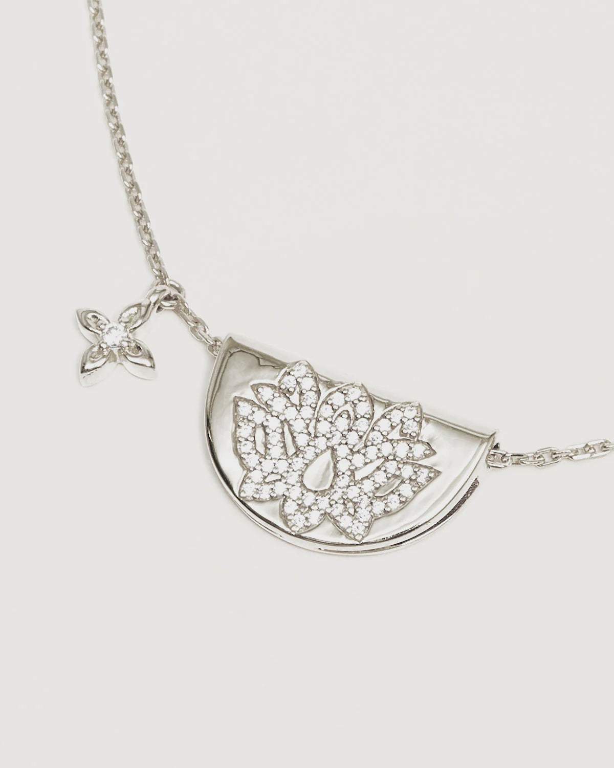 By Charlotte Live In Light Lotus Necklace Sterling Sliver