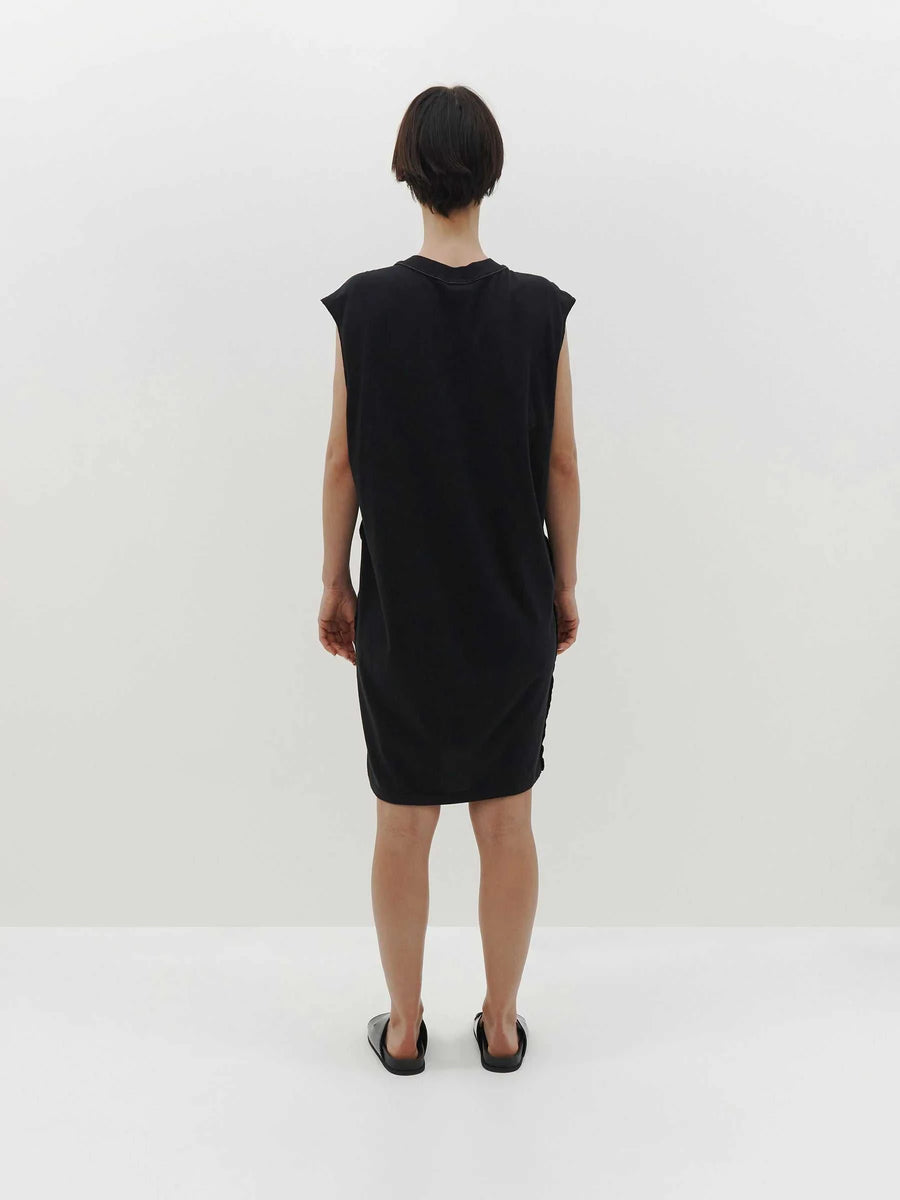 Bassike Slouch Reverse Tank Dress Black